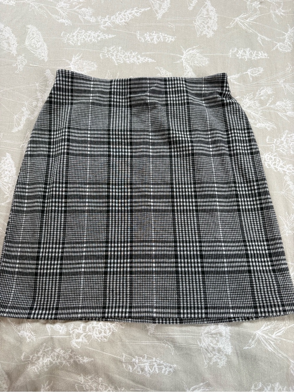 Classic Black & White Plaid Women's Skirt
